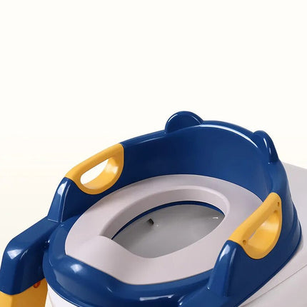 Opvouwbaar Potty Training Stoeltje | Toilettrainer Voor Peuters | Verstelbare Stabiele Trap | Veilig Antislip Design | Praktisch Ruimtebesparend Toilethulpje | Gemakkelijk Opbergbaar Pottetrainer