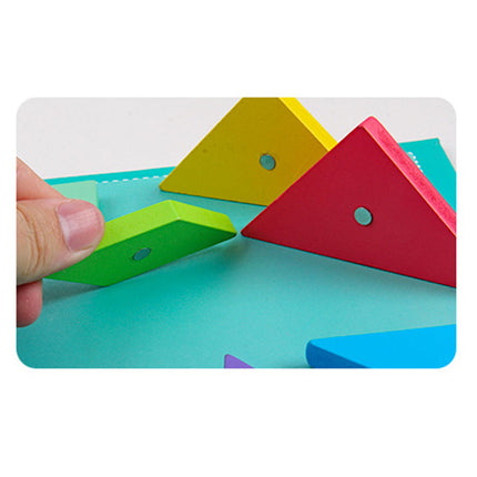 Montessori Tangram Spel | Magnetisch Educatief Puzzel Speelgoed | Creatief Leren & Probleemoplossing