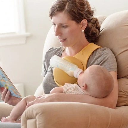 Handenvrije babyflessenhouder | Zelfstandig voeden baby | Comfortabel & ergonomisch design | Geschikt voor multitasking | Verzorging en voeding baby | Veilig BPA-vrij materiaal | Voor thuis en onderweg
