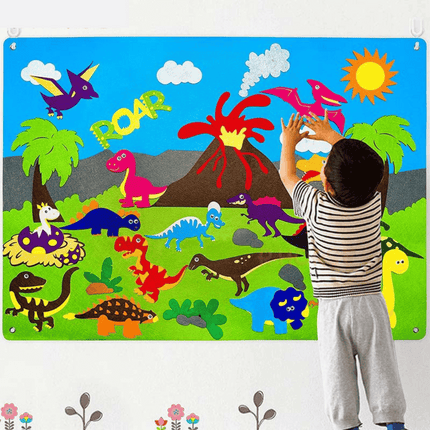 Educatief Speelbord | Filtmateriaal Speelgoed | 75x105 cm | Inclusief 30-50 Stickers | Herbruikbaar