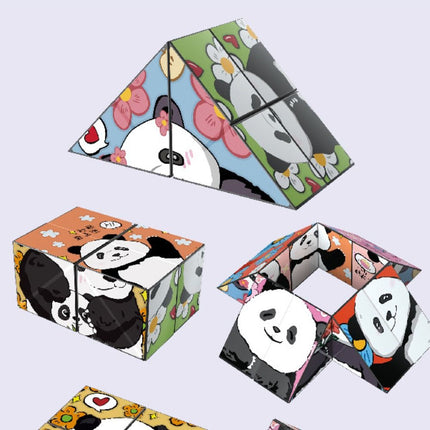 3D Panda Draaikubus | Magnetische Stressverlichtende Kubus | Educatief Speelgoed | Duurzaam Design