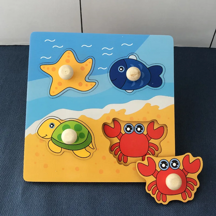 Houten Kleurenpuzzel voor Kinderen | Educatief Spel | Fijnmotorische Ontwikkeling | Fruitvorm Herkenning | Duurzaam en Veilig Speelgoed | Compact en Draagbaar Design | Kindvriendelijke Materialen