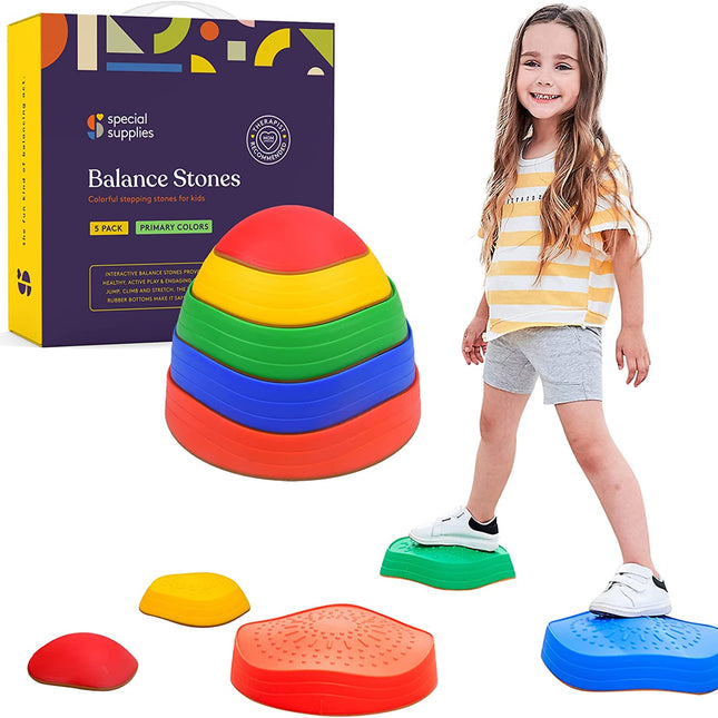 Interactief Educatief Speelgoed | Balanceren en Coördinatie Verbeteren | Stabiele Anti-Slip Balansstenen Voor Binnen en Buiten | Duurzaam ABS Kunststof | Verschillende Kleuren | Voor Kinderen 3 Jaar+