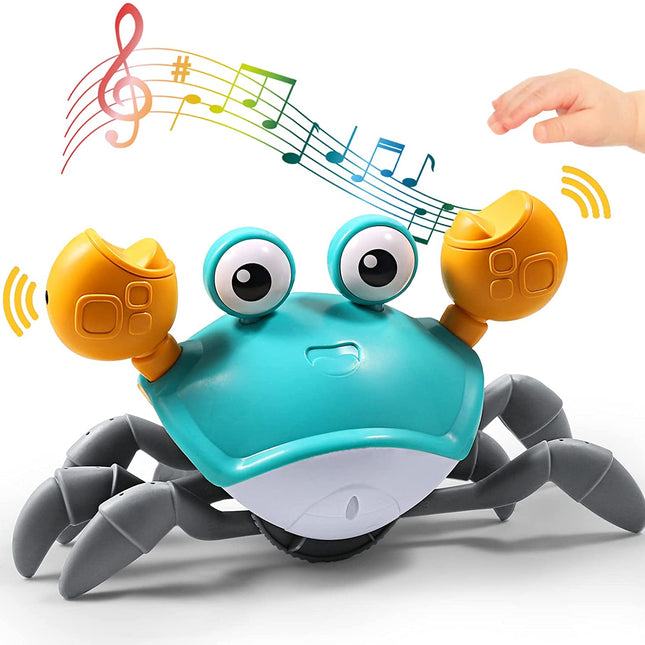 Elektronische Krab Speelgoed | Bewegingssensoren | Geluid en Licht | USB Oplaadbaar | Kindvriendelijk