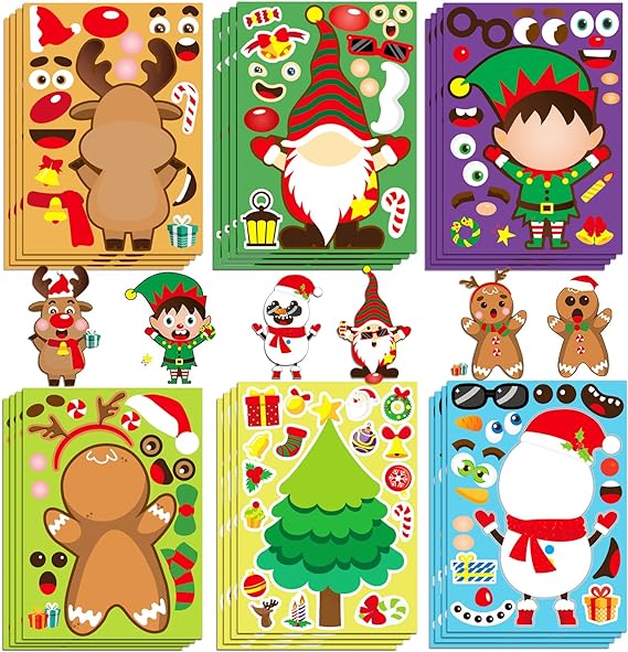 Jule Sticker Set | Winterfiguren en Decoratie | Kindervriendelijk | Voor Kerst en Creatieve Projecten