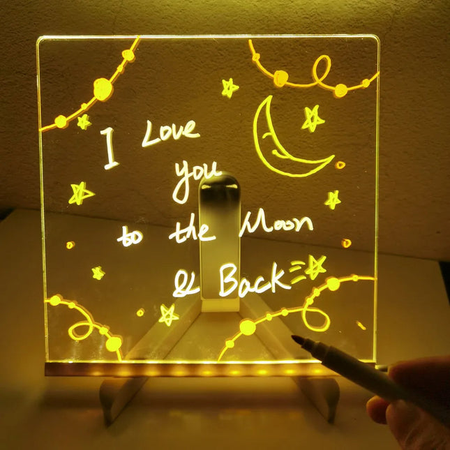 Tekenlicht | Creatieve Speeltablet met LED | USB Oplaadbaar Kunstbord voor Kinderen | Nachtverlichting