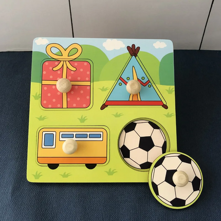 Houten Kleurenpuzzel voor Kinderen | Educatief Spel | Fijnmotorische Ontwikkeling | Fruitvorm Herkenning | Duurzaam en Veilig Speelgoed | Compact en Draagbaar Design | Kindvriendelijke Materialen