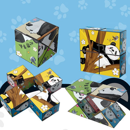3D Panda Draaikubus | Magnetische Stressverlichtende Kubus | Educatief Speelgoed | Duurzaam Design