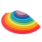 Halfronde Houten Schijven | Creatief Bouwen | Educatief Speelgoed | Duurzaam | Vrij Van Schadelijke Stoffen | Bevordering Technische Vaardigheden | Geschikt Vanaf 3 Jaar | 11 Stuks | Verschillende Kleuren
