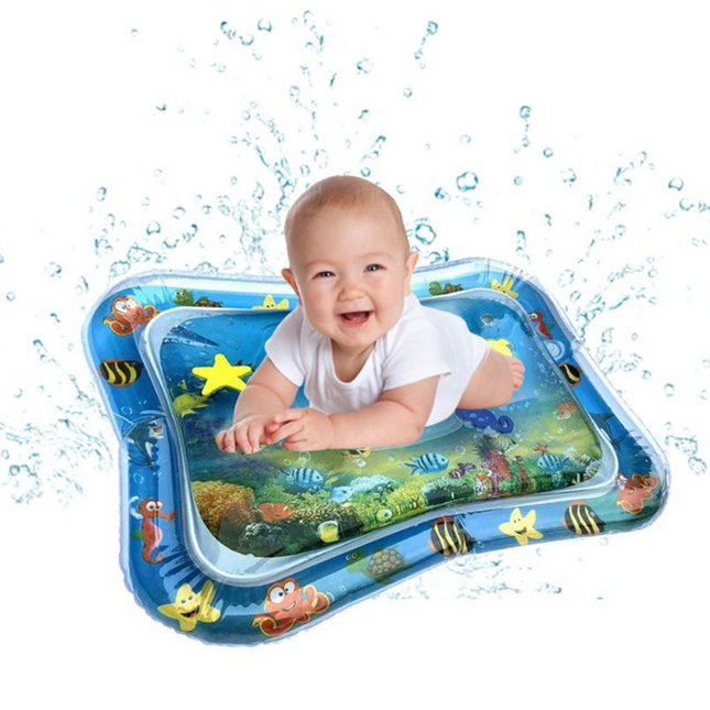 Vandleg speelmat baby | Opblaasbaar Water Speelgoed | Stimulatie nek- en schouderspieren | Hersenontwikkeling ondersteuning | Veilig PVC materiaal | Hand-oog coördinatie bevordering | 66x50 cm