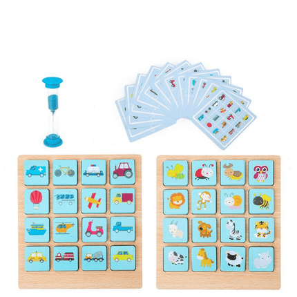 Houten memory spel | Educatief speelgoed kinderen | Dieren vormen kleuren | Geheugen ontwikkeling