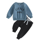 Babyset jongens | Zachte katoenen blend | Comfortabele jongensoutfit | Sweatshirt en broek | Trendy print