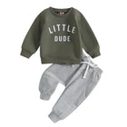 Babyset jongens | Zachte katoenen blend | Comfortabele jongensoutfit | Sweatshirt en broek | Trendy print