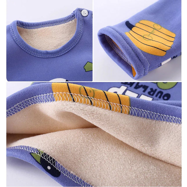 Kinder Fleecepyjama | Cartoon Motief | Warm & Comfortabel | Unisex Design | Voor Jongens & Meisjes | Alle Seizoenen | Zacht Materiaal | Meerdere Maten | Bewegingsvrijheid