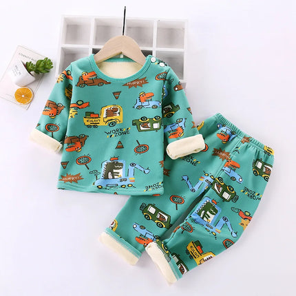 Kinder Fleecepyjama | Cartoon Motief | Warm & Comfortabel | Unisex Design | Voor Jongens & Meisjes | Alle Seizoenen | Zacht Materiaal | Meerdere Maten | Bewegingsvrijheid