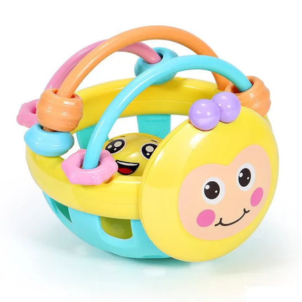 BamBino Sansebal | Tandontlastend Speelgoed | Zachte Texturen | Gemakkelijk Vast te Houden | Veilige Materialen | Bevordert Motorische Ontwikkeling | Kleurrijk en Educatief voor Baby's