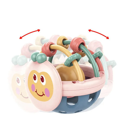 BamBino Sansebal | Tandontlastend Speelgoed | Zachte Texturen | Gemakkelijk Vast te Houden | Veilige Materialen | Bevordert Motorische Ontwikkeling | Kleurrijk en Educatief voor Baby's
