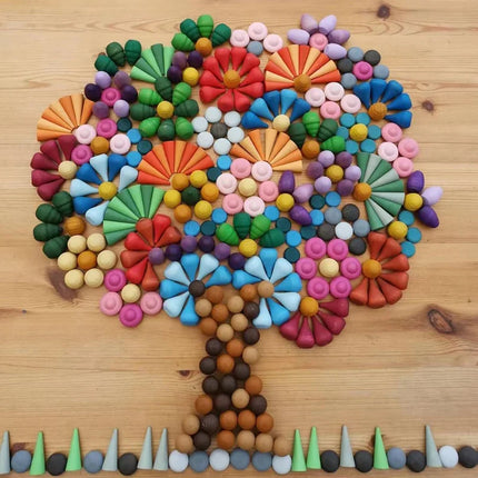 Woodn | Regenboog Bouwblokken Hout | Kleurrijke Educatieve Speelblokken | Veilig & Duurzaam | Ontwikkeling Motoriek & Creativiteit | Handgemaakt | Geschikt voor Alle Leeftijden | Keuze uit 81, 162, 324 Blokken