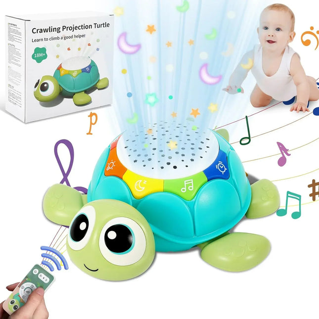 Skildpad Nachtlampje | Sterprojector Kind | Interactieve Schildpad | Met Muziek en Kleurrijk Licht