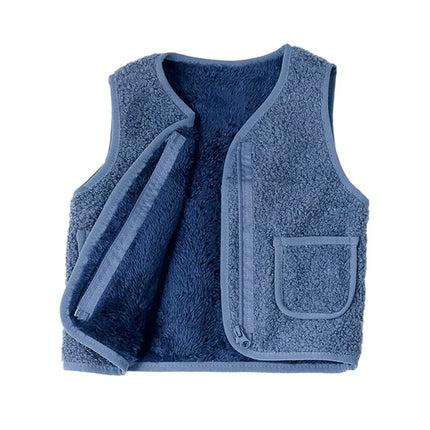 Baby Vest | Warme Comfort | Lammelook | V-Hals | Voor Baby's en Peuters | Ideaal voor Koude Dagen | Zacht en Trendy | Veelzijdig en Geschikt voor Binnen en Buiten | Eenvoudig te Combineren | Verschillende Maten