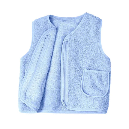 Baby Vest | Warme Comfort | Lammelook | V-Hals | Voor Baby's en Peuters | Ideaal voor Koude Dagen | Zacht en Trendy | Veelzijdig en Geschikt voor Binnen en Buiten | Eenvoudig te Combineren | Verschillende Maten