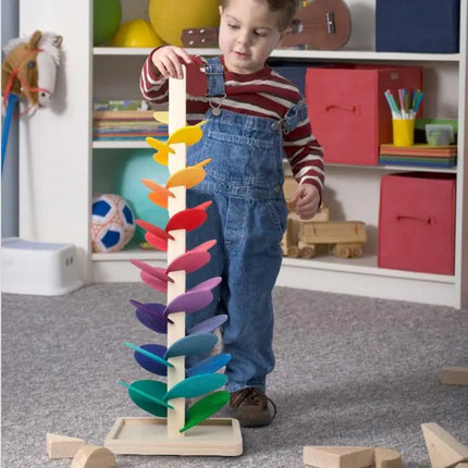 Houten Regenboogblokjes | Educatief Houten Speelgoed | Sensorisch Speelplezier & Motorische Ontwikkeling | Duurzaam Materiaal | Verschillende Maten | Creatief Kinderspeelgoed