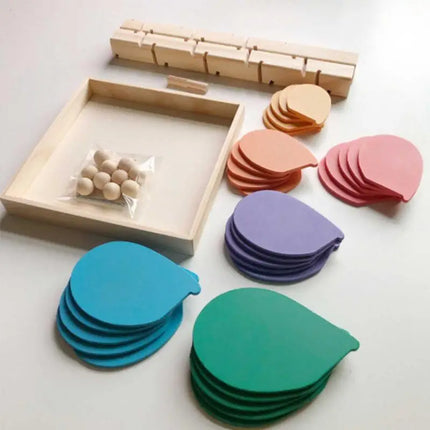 Houten Regenboogblokjes | Educatief Houten Speelgoed | Sensorisch Speelplezier & Motorische Ontwikkeling | Duurzaam Materiaal | Verschillende Maten | Creatief Kinderspeelgoed