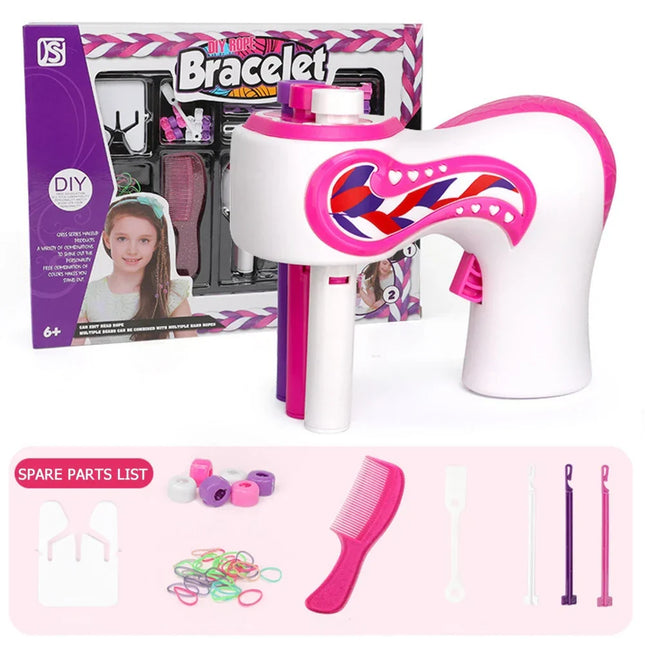Elektrische Haarvlechter | Automatische Haarvlechten | Inclusief Decoraties | Voor Kinderen & Volwassenen | BPA-vrij | Anti-klit Systeem | DIY Hair Styling | Inclusief Kammen & Diverse Sets