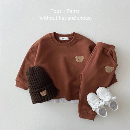 Peuterset met Zachte Trui | Kindermode Outfit | Compleet Set met Broek en Hoed | Baby Kleding