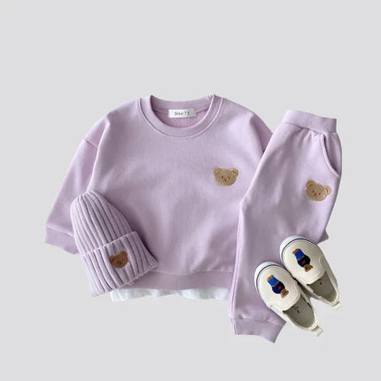 Peuterset met Zachte Trui | Kindermode Outfit | Compleet Set met Broek en Hoed | Baby Kleding