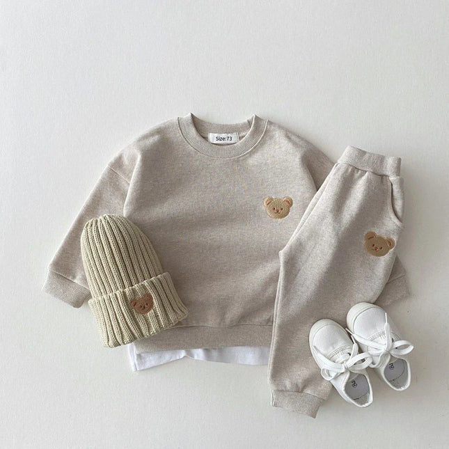 Peuterset met Zachte Trui | Kindermode Outfit | Compleet Set met Broek en Hoed | Baby Kleding