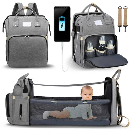 Rugzak Babyverzorging | Multifunctionele Luiertas | USB Oplaadpoort | Ergonomisch Design | Unisex