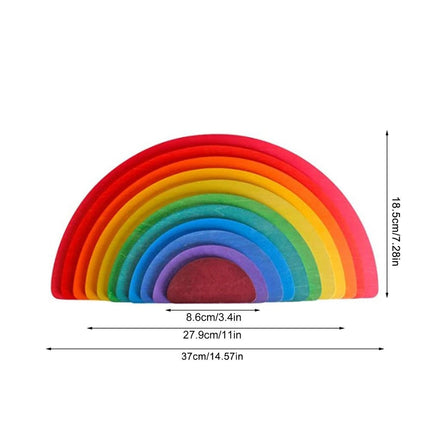 Halfronde Houten Schijven | Creatief Bouwen | Educatief Speelgoed | Duurzaam | Vrij Van Schadelijke Stoffen | Bevordering Technische Vaardigheden | Geschikt Vanaf 3 Jaar | 11 Stuks | Verschillende Kleuren