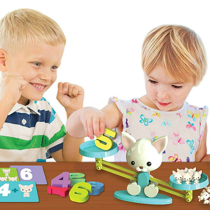 Houten Montessori Telschaal | Educatief Speelgoed | Kinderen Ontwikkelen Getalvaardigheid | Balansspel | Leren Tellen | Motorische Ontwikkeling | Veilig Materiaal | CE-gemarkeerd | Vanaf 2 Jaar