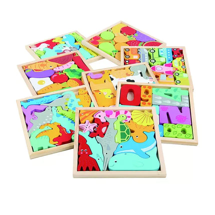 Woodn™ Kinderpuzzel | Houten Vormpjes | Educatief Speelgoed | Ontwikkeling Fingerfijnheid & Logica | Leeftijd 3+