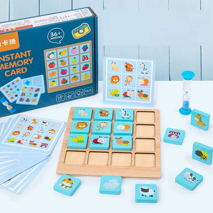 Houten memory spel | Educatief speelgoed kinderen | Dieren vormen kleuren | Geheugen ontwikkeling