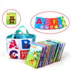 Baby Activiteitenboek | Stimulatie en Ontwikkeling Set | 26 Boeken + Opbergtas | Educatief Speelgoed | 12m+
