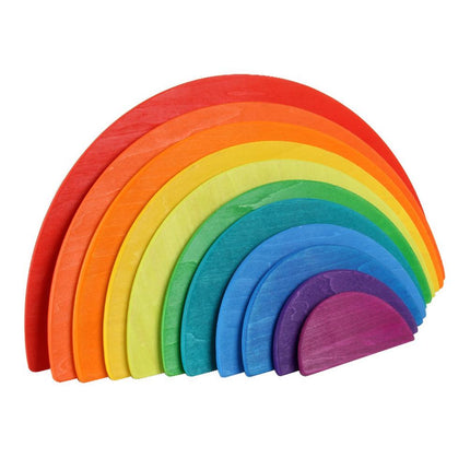 Halfronde Houten Schijven | Creatief Bouwen | Educatief Speelgoed | Duurzaam | Vrij Van Schadelijke Stoffen | Bevordering Technische Vaardigheden | Geschikt Vanaf 3 Jaar | 11 Stuks | Verschillende Kleuren