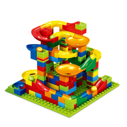 Bouwspeelgoed Set Kinderen | Knikkerbaan Bouwen | Creatieve Bouwstenen | Motorische Ontwikkeling | Educatief Speelgoed 3+ | Inclusief 168 Onderdelen | Duurzaam ABS Plastic | Stimuleert Creativiteit