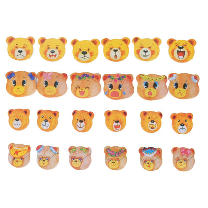 Boris Puzzelset Bøgetræs Beertjes | Creatieve Outfits | Educatief Spel | Houten Puzzelstukjes | Voor Peuters