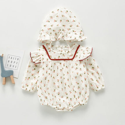Baby Romper | Lang Mouw | Meisje | Zacht Katoen | Ademend Comfort | Verstelbare Sluiting | Casual Speelstijl