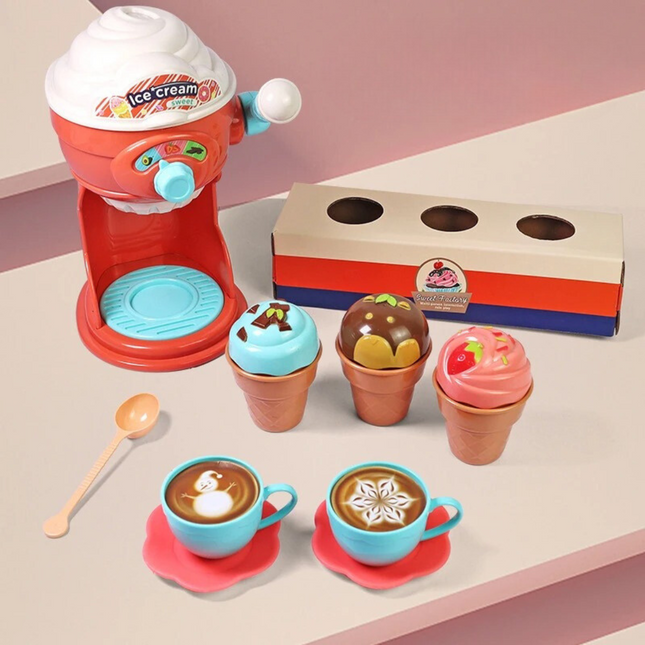 Little Ice Cream Masters | Kinder IJsmachine Set | Speelgoed Servies | Rolspel | ABS-plastic | 38 stuks