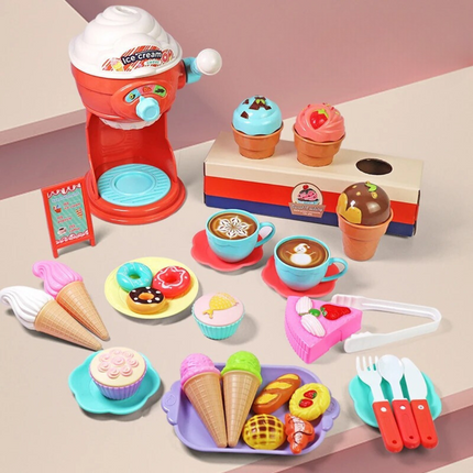Little Ice Cream Masters | Kinder IJsmachine Set | Speelgoed Servies | Rolspel | ABS-plastic | 38 stuks