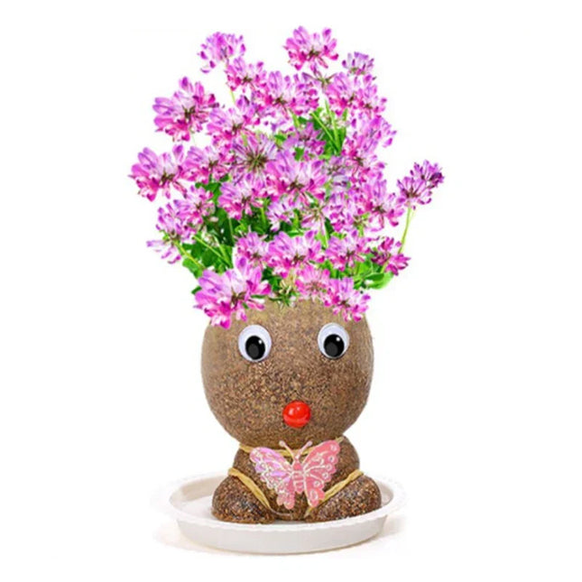 Decoratieve Plantfiguur | Minimal Onderhoud | Verbetert Luchtkwaliteit | Groeit met Water | Unieke Stijl