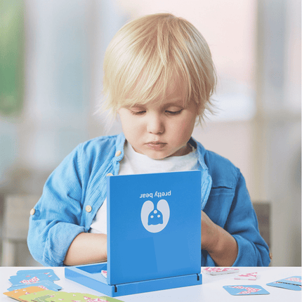 Woodn Speelgoed | Montessori Intelligentiespel | Spiegeldoolhof met Houten Blokken | Creatief Leren Speelset 3+