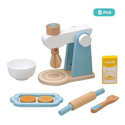 Speelgoedkeuken Blender Set Kinderen | Hout | Milieuvriendelijk | Met Fruit Groenten Kleuren | 480g