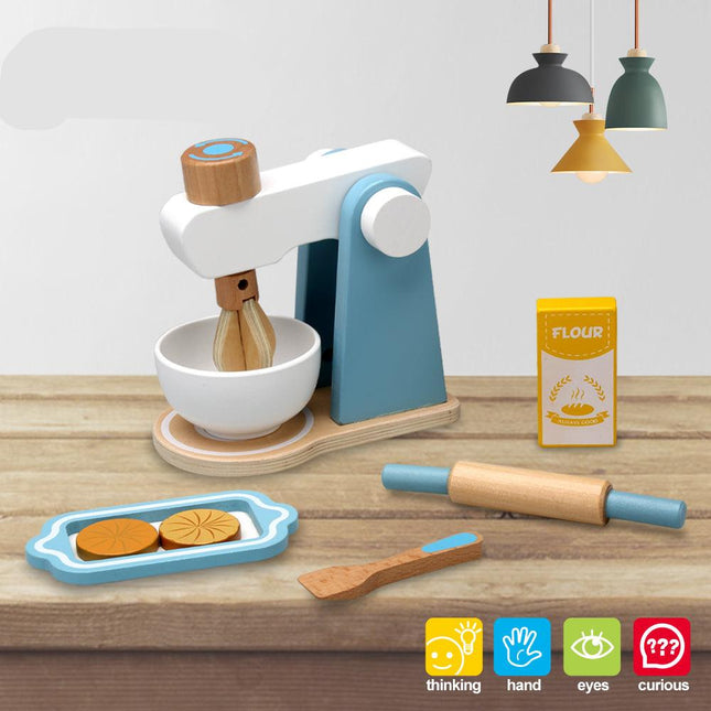 Speelgoedkeuken Blender Set Kinderen | Hout | Milieuvriendelijk | Met Fruit Groenten Kleuren | 480g