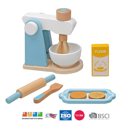 Speelgoedkeuken Blender Set Kinderen | Hout | Milieuvriendelijk | Met Fruit Groenten Kleuren | 480g