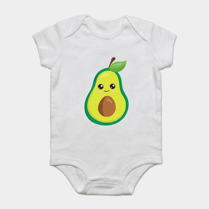 Mini Mode | Avocado Print T-Shirt | Unisex | Zachte Katoen | Beschikbaar voor Baby's, Kinderen en Volwassenen | Comfortabel en Luchtig | Wit | Humoristisch Design | Perfect voor Familie Twinning