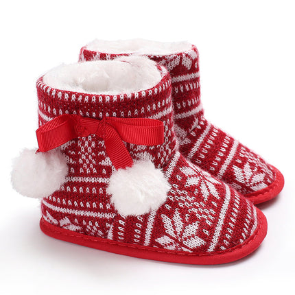 Baby sloffen | Winter sloffen voor baby's | Kerst sloffen | Antislip baby schoentjes | Warm en ademend katoen | Peuter sloffen | Comfortabele baby pantoffels | Slip-on ontwerp | Geweldig voor spelen en ontspanning